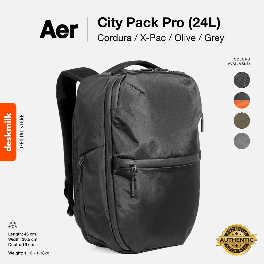 AER City Pack Pro - X-Pac / 1680D Cordura Ballistic Nylon / Grey / Olive  Green (with Lifetime Warranty) | Shopee Singapore