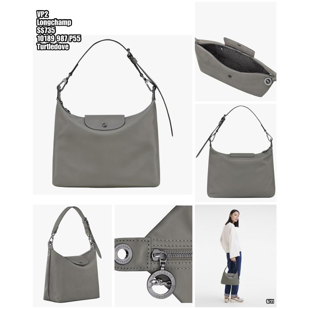 Le Pliage Xtra M Hobo bag Turtledove - Leather (10189987P55)