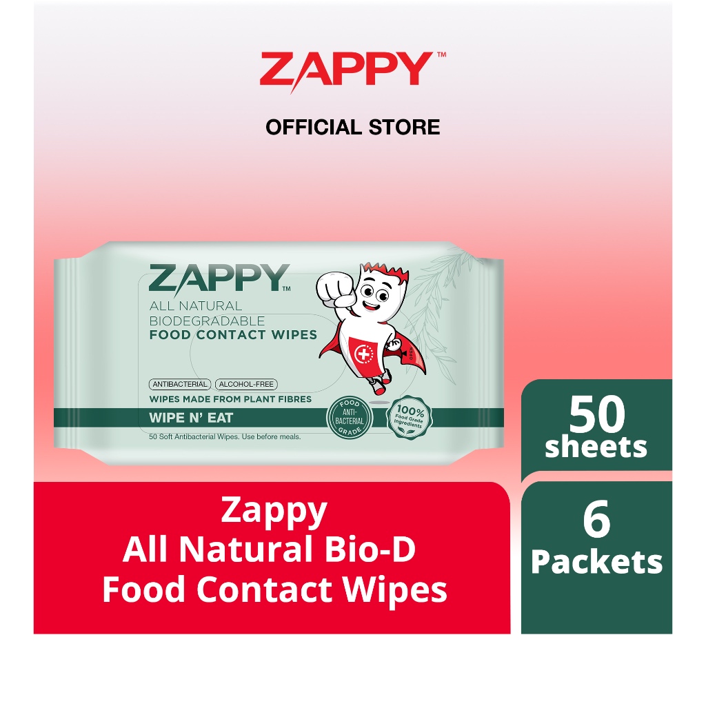 Zappy Ultimate Antiseptic Wipes 50 Sheets X 6 Packets