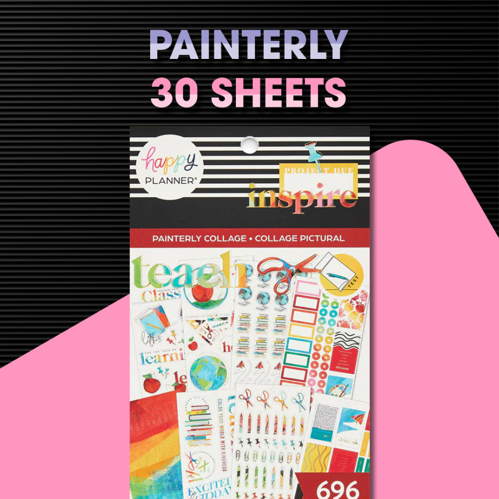 Happy Planner Sticker Value Pack 30/Sheets-Painterly Collage