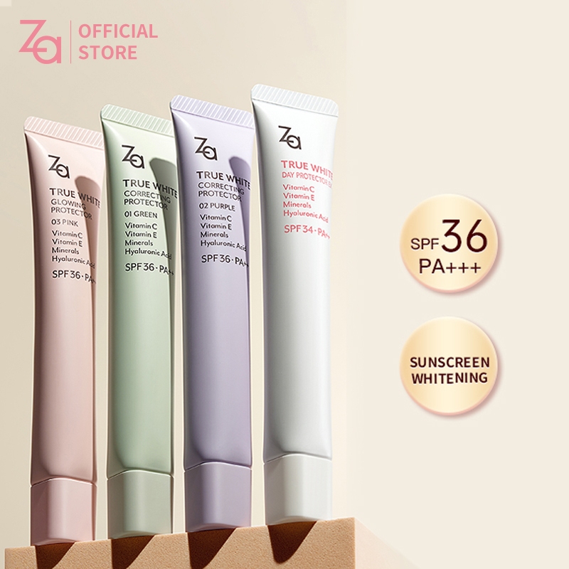 ZA True White Correcting Protector SPF36PA 35g Shopee Singapore