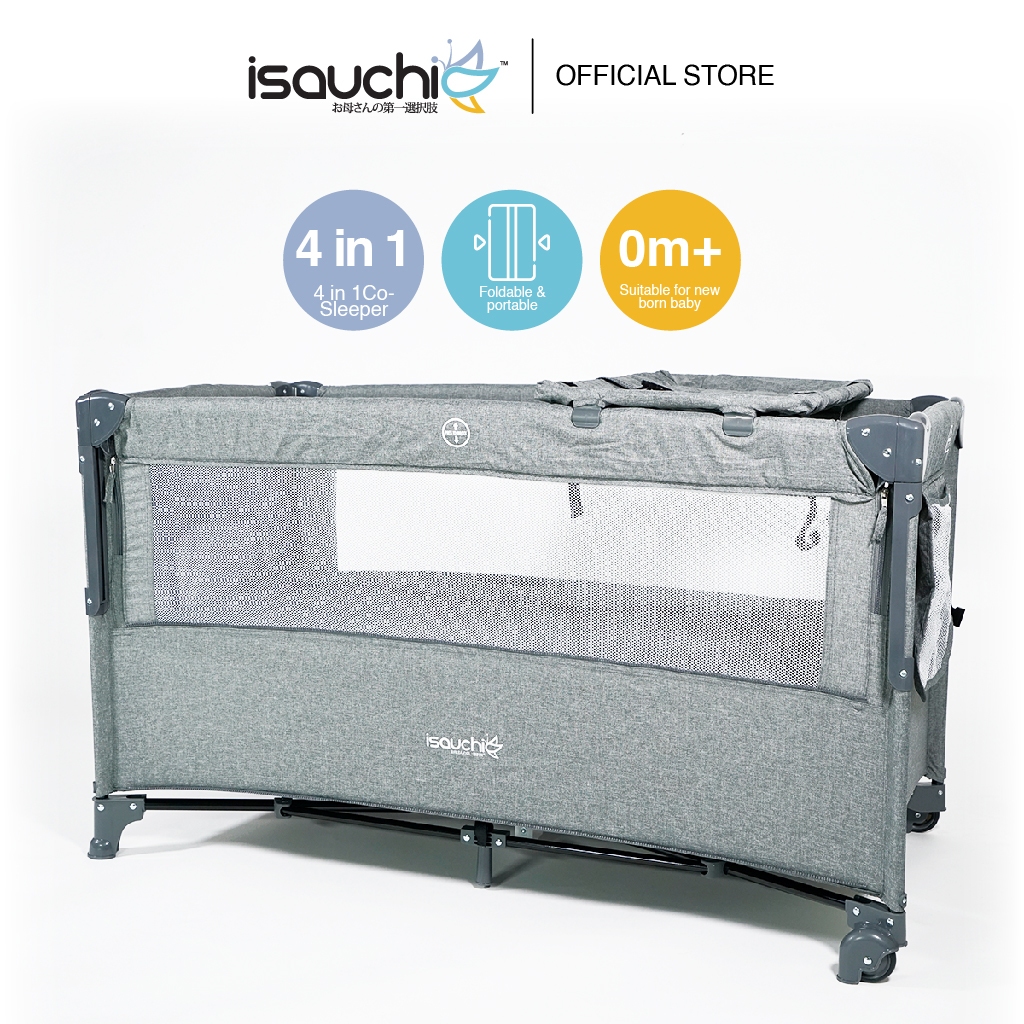 Isa Uchi 4 in 1 Baby Co sleeper Playpen with Changing Station