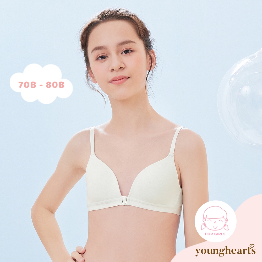 Young Hearts Junior Dream Seashells Teens Girl's Triangle Bralette Front  Hook Bra Y02-20220