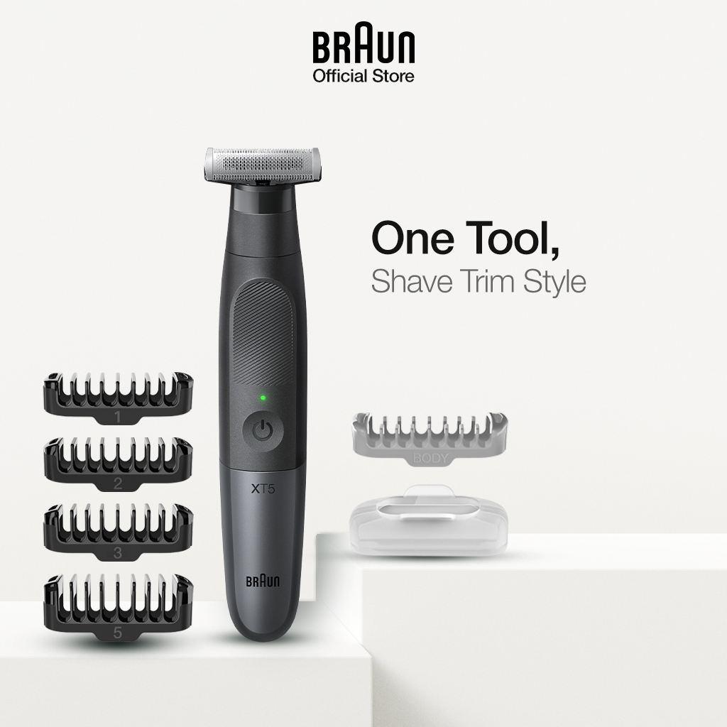 Braun Series X XT 5100 Shaver and Trimmer Tool with 5 attachments Trim  Clean Shave on Manscape Groin or other Areas