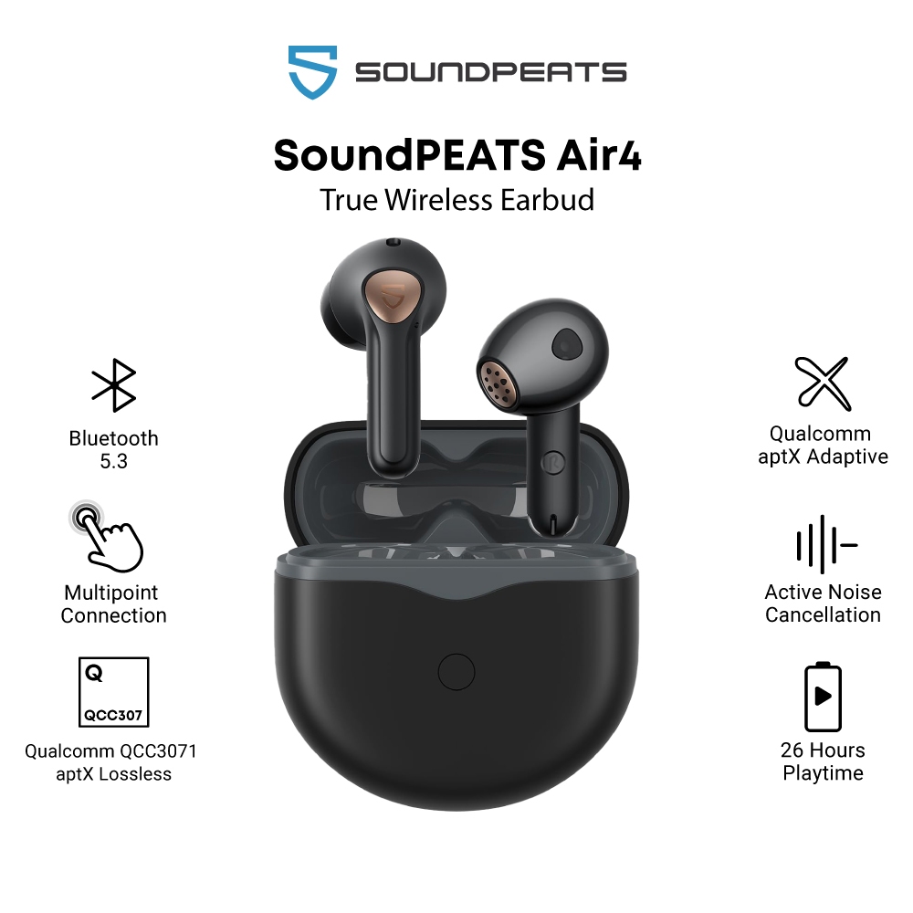  SoundPEATS Air4 Pro Noise Cancelling Wireless Earbuds,  Bluetooth 5.3 Earbuds