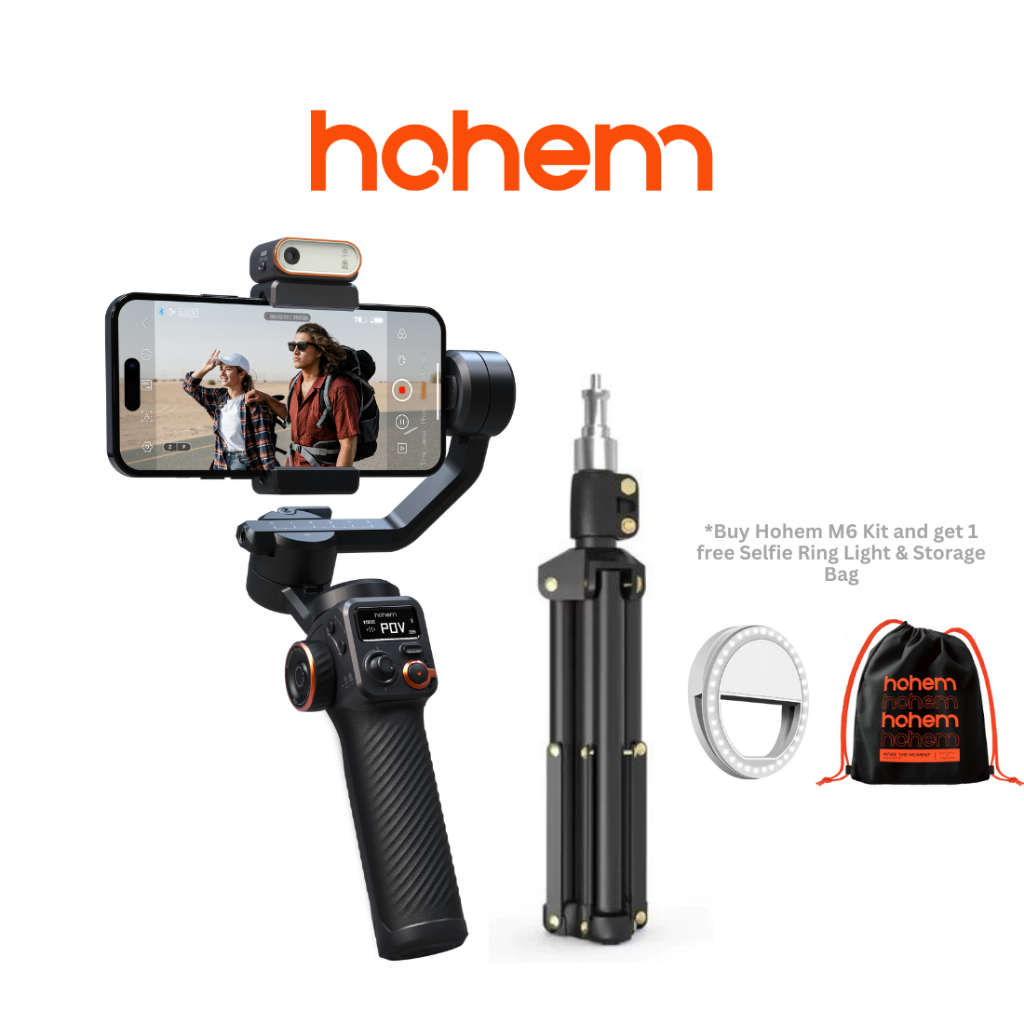 Hohem iSteady M6 Kit Gimbal Stabilizer AI Magnetic Fill Light for  Smartphone IOS