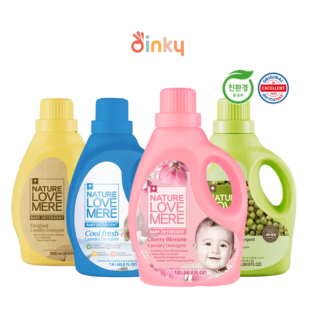 Mix and Match 1.8L / 1.3L, Nature Love Mere - Baby Laundry Detergent &  Softener, Natural Concentrated