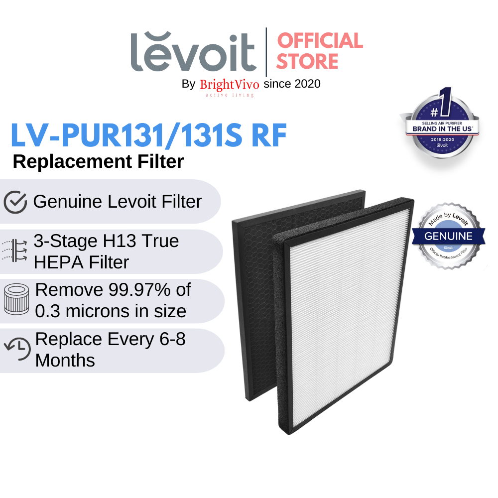 Levoit LV-PUR131 Air Purifier Replacement Filter LV-PUR131-RF Black&White -  BrightVivo