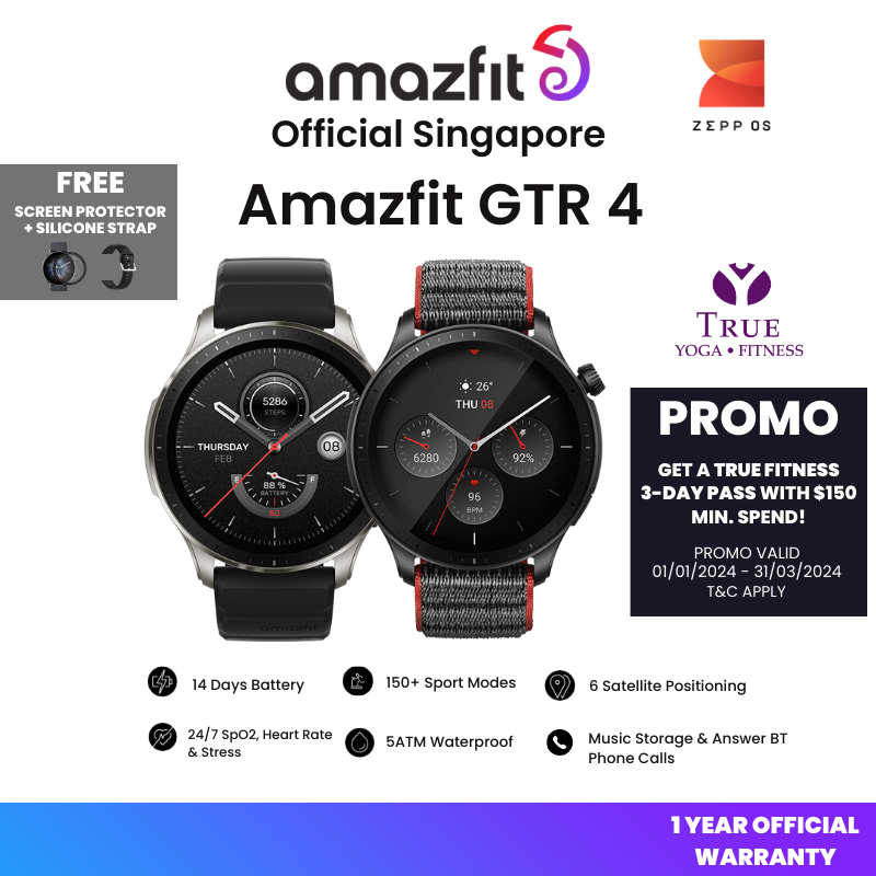 Amazfit GTR 4 Dual-band GPS Smartwatch - Positioning & 150+ Sports