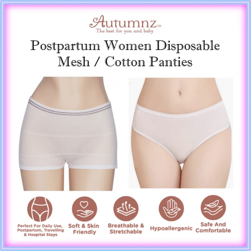 Buy Women's 100% Pure Cotton Panties,Ladies Disposable Underwear,Large Size  Ultra-Thin Briefs for Travel,In Hospital,Postpartum, White,  XX-Large-3X-Large at