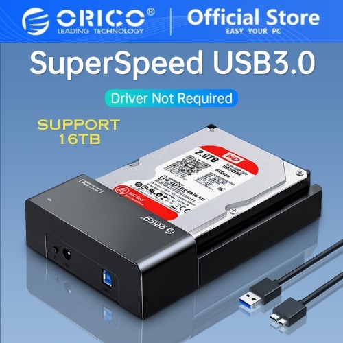 ORICO Hard Drive Caddy 2.5 to 3.5 Support SATA 3.0 To USB 3.0 6Gbps Support  7 / 9.5 /12.5mm 2.5 inch SATA HDDs and SSDs (1125SS)