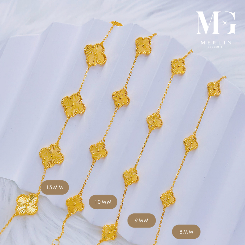 916 Gold Small Clover Bracelet