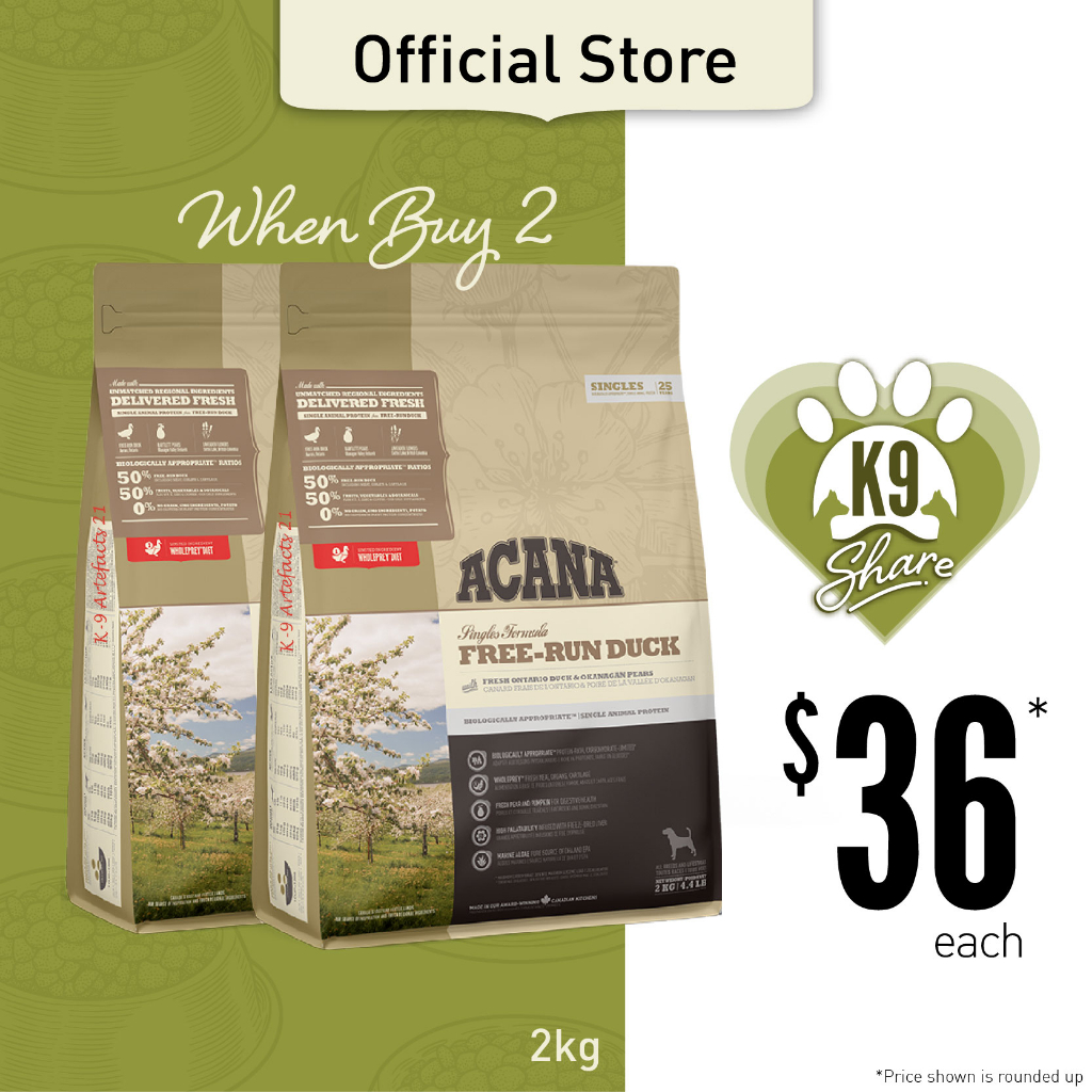 Acana free run store duck dog food