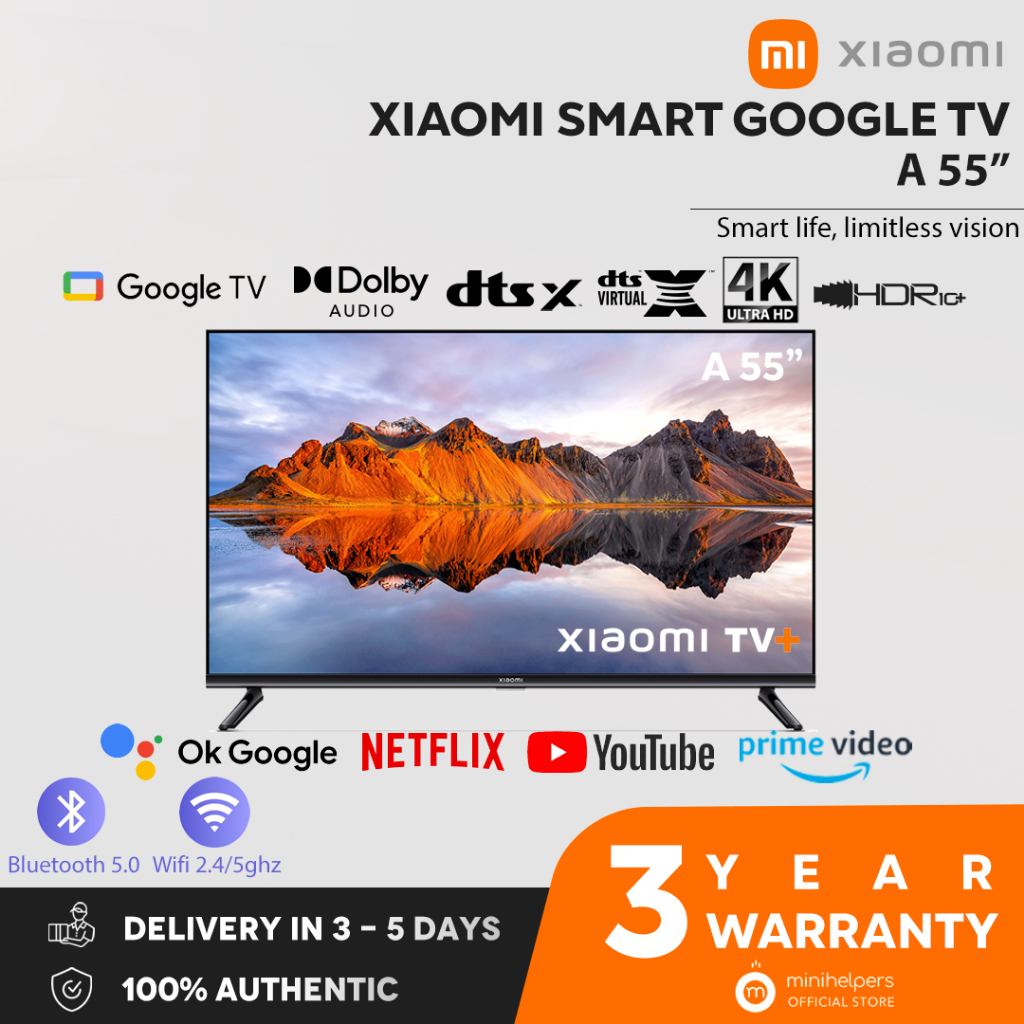 Xiaomi TV A2 32 Inch, (NEW)A 32 Inch, Google TV, Smart HD TV, Hands-free Google Assistant, Stereo Speakers