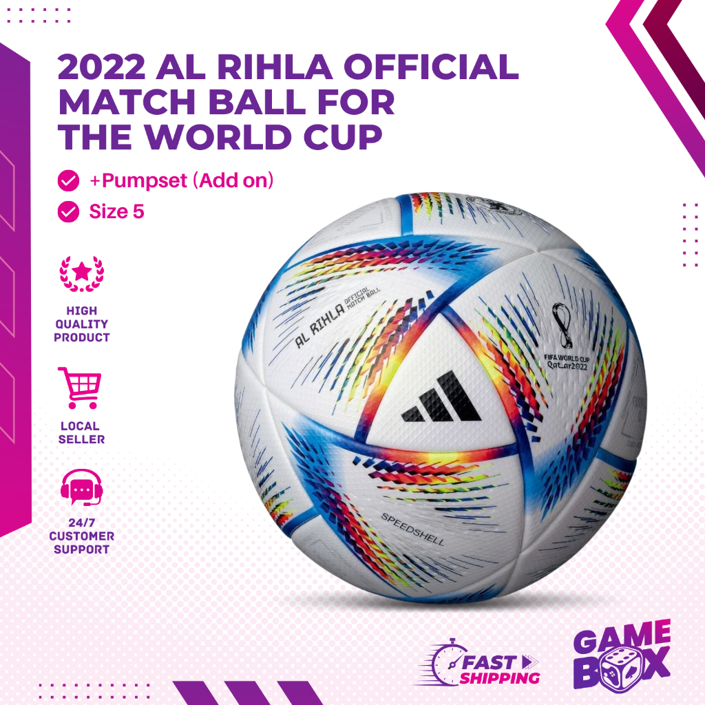 2022 AL RIHLA Official Match Ball for The World Cup Game Ball Football  Adult Training Football Size 5 Thermal Bonded