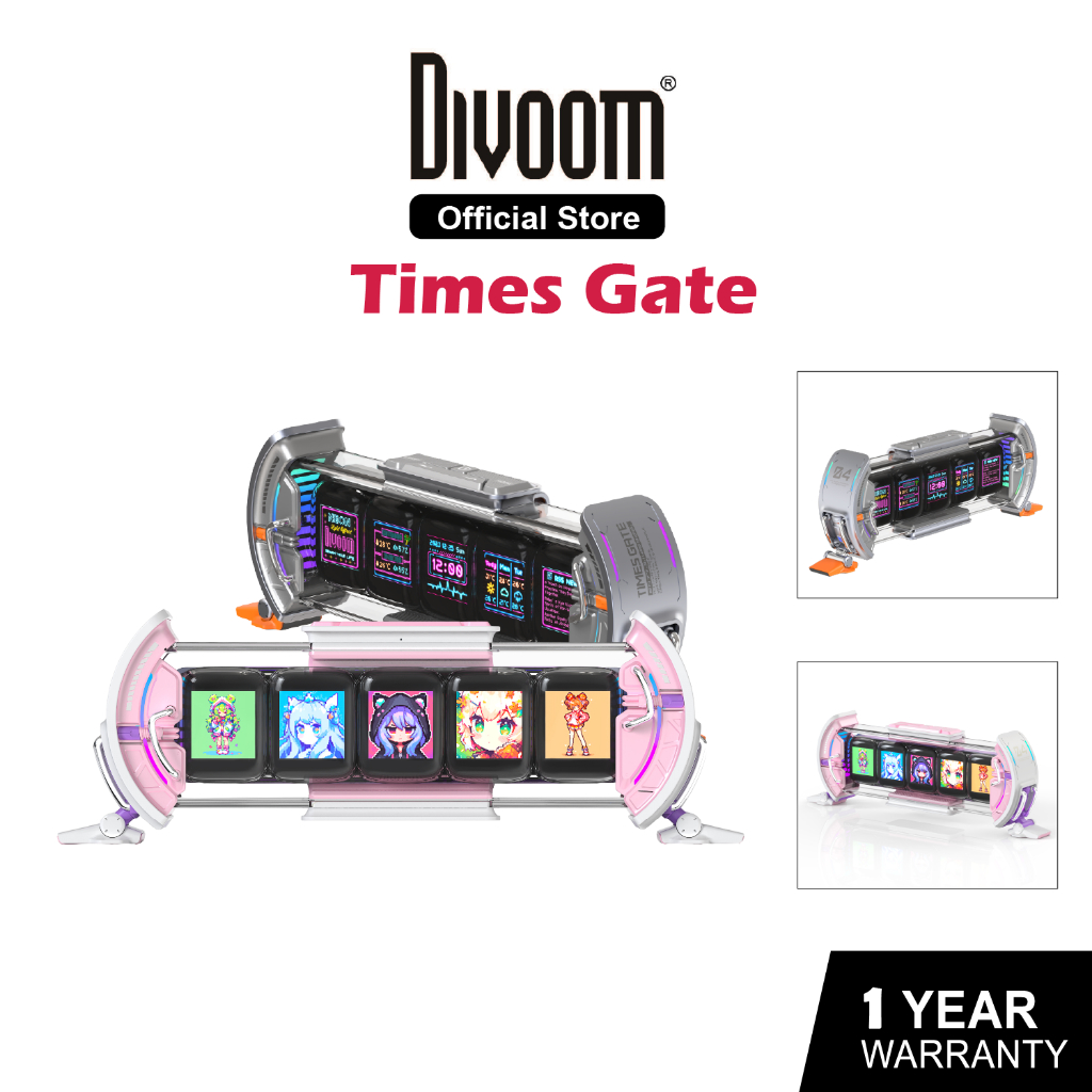 Divoom Times Gate Pixel Art Informative Display