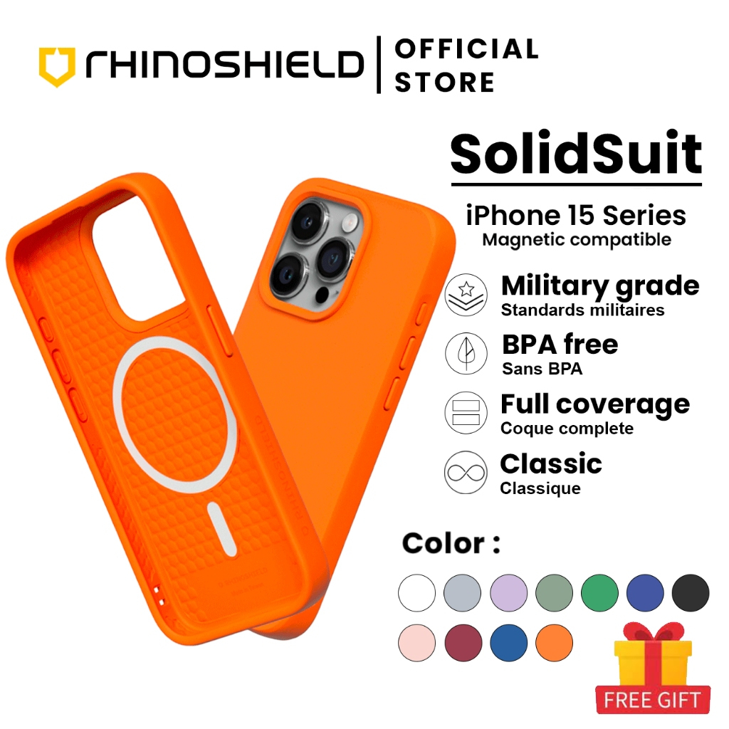 RHINOSHIELD Bumper Frame Case For iPhone 15 Pro Max CrashGuard - Shockproof