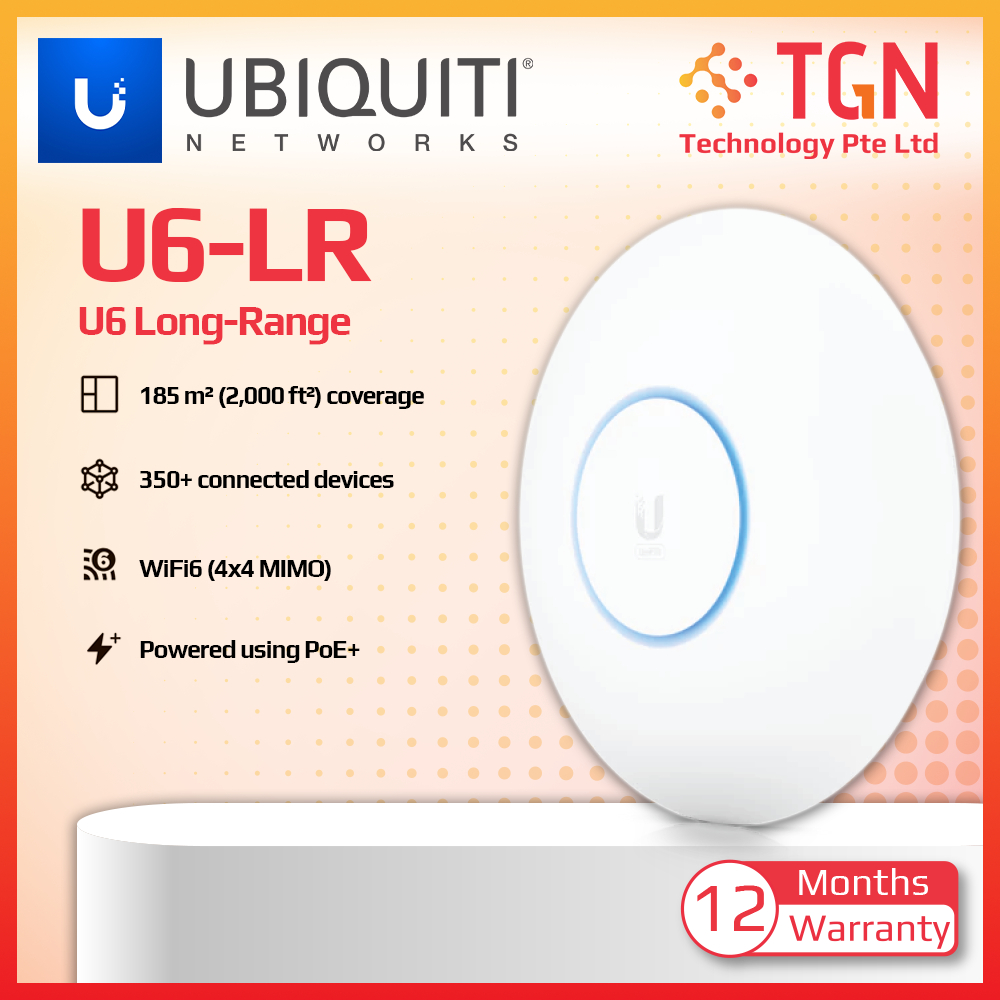 Ubiquiti Unifi U6-LR - Wifi-6 AX3000 Dual Band 