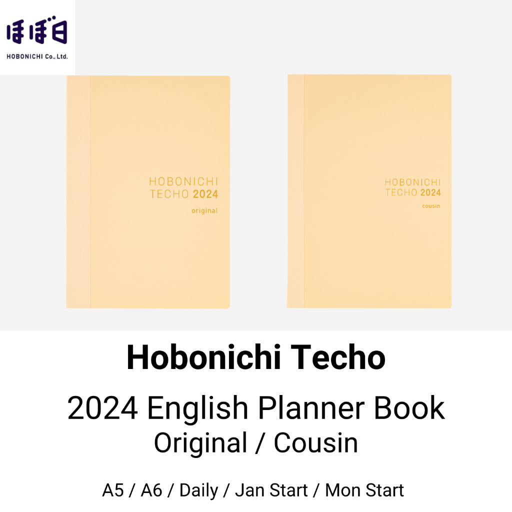 Hobonichi Techo Cousin 2024 Planner A5 Notebook January Monday Start  English
