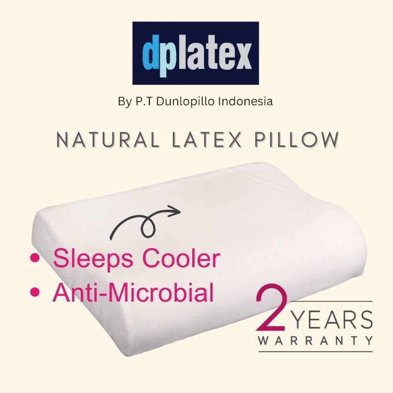 Organic Latex Dunlopillo Contour Pillow For Neck Support Pain