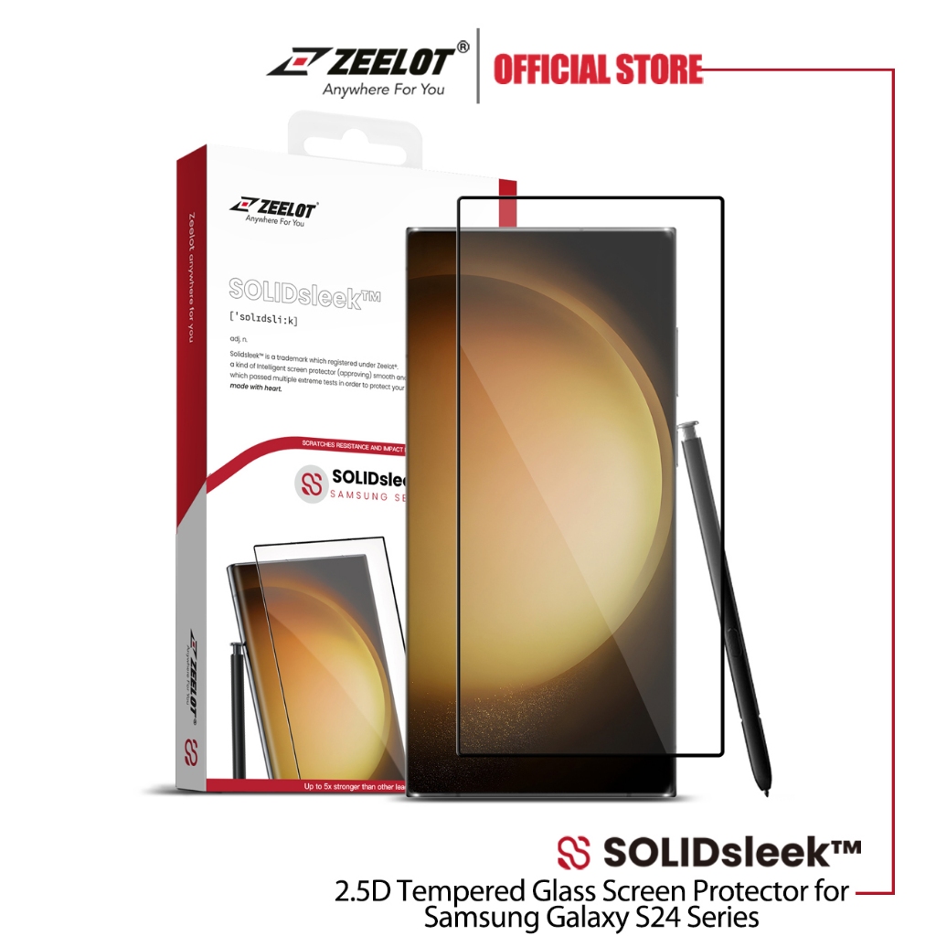 ZEELOT SOLIDsleek 2.5D+ Tempered Glass Screen Protector for iPhone 15  Series, Anywhere For You