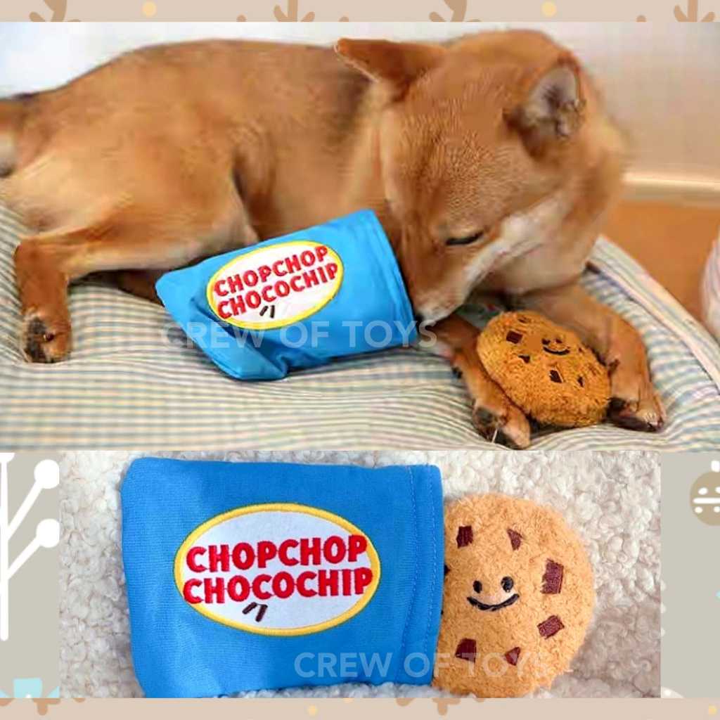 Chocolate chip sales cookie dog toy