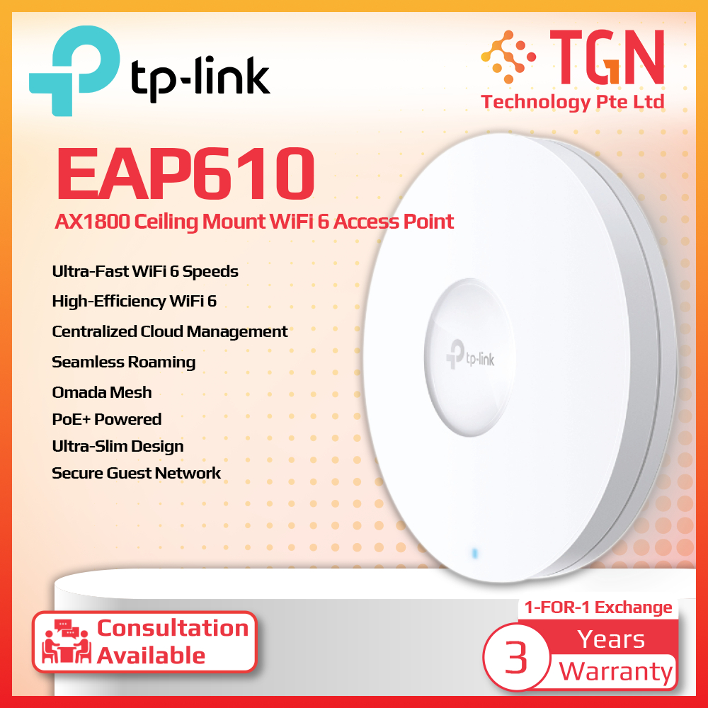EAP610, AX1800 Ceiling Mount WiFi 6 Access Point