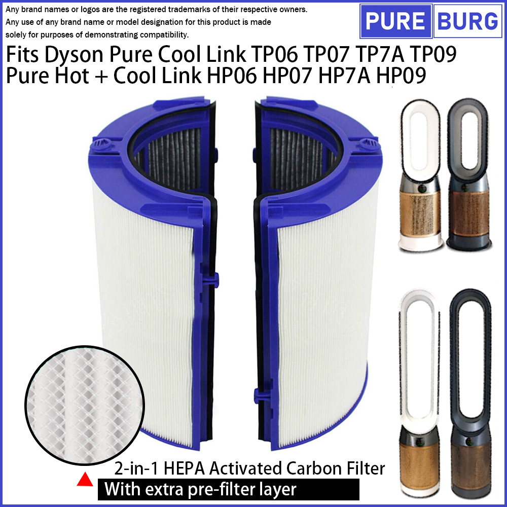 PUREBURG 4-Pack Replacement 3-in1 HEPA Filters Compatible with LEVOIT LV- H128 Air Purifier , Part # LV-H128-RF 
