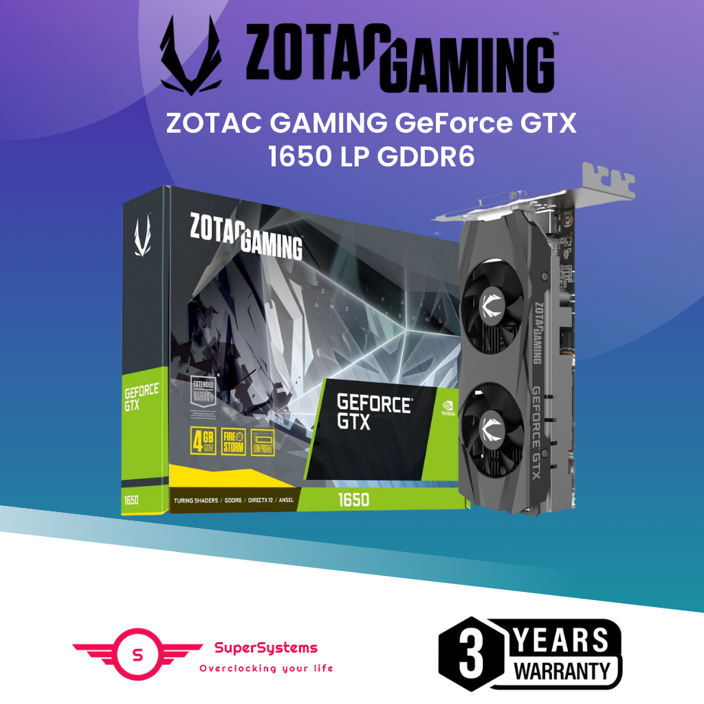 ZOTAC GAMING GeForce GTX 1650 LP GDDR6 Ultra Gaming Graphics Card