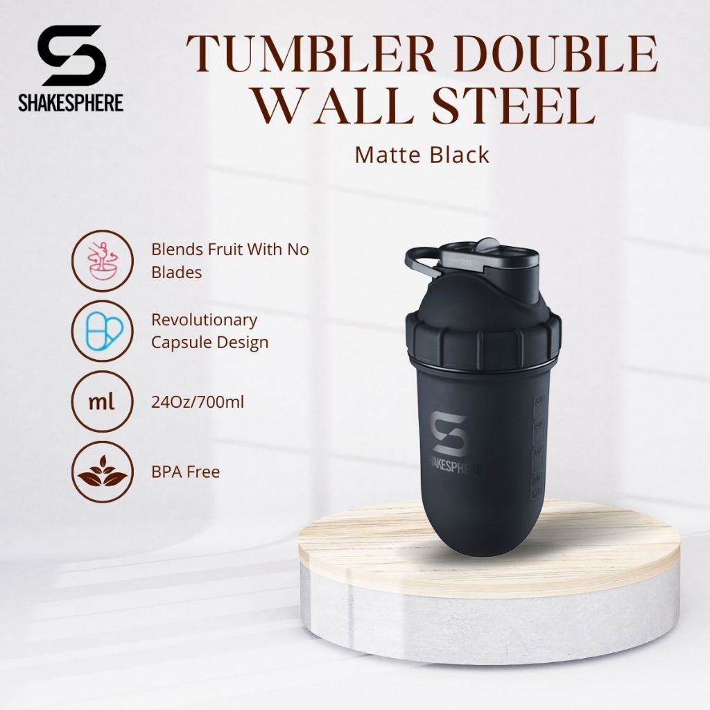 ShakeSphere Tumbler | Shaker Bottles | 700ml - Metallic Cyan