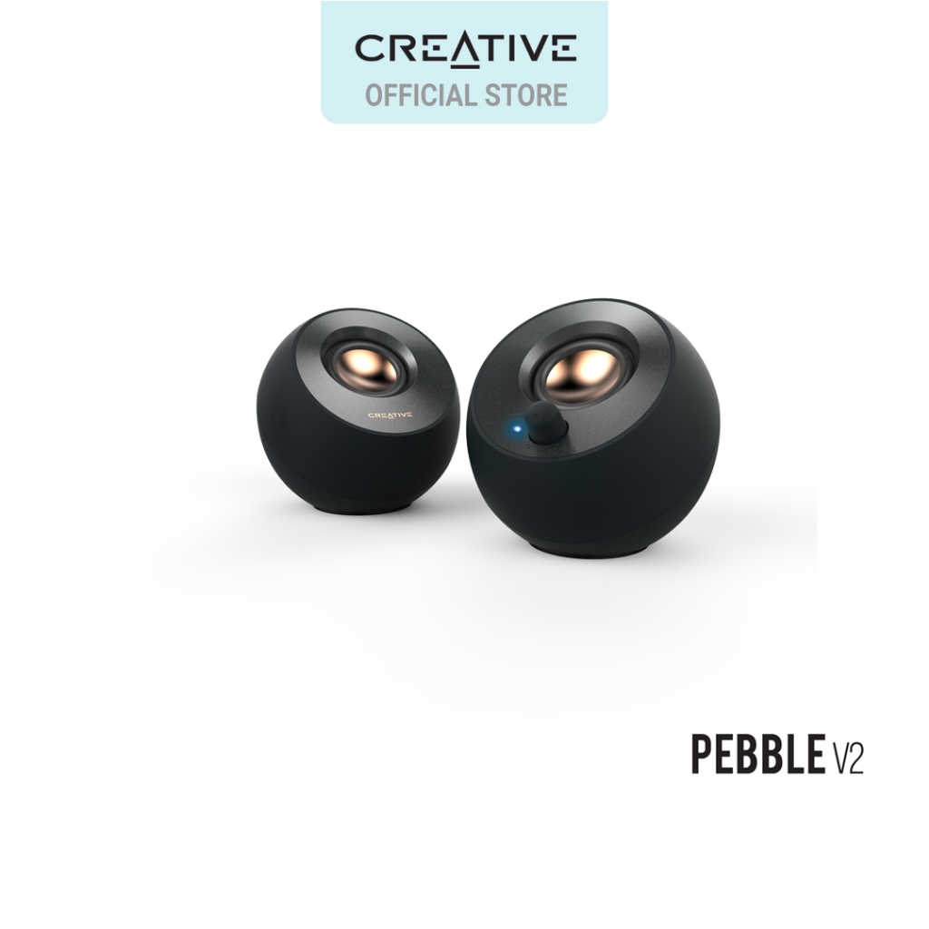 Buy Creative Pebble V3 White Minimalistic 2.0 USB-C Powered Desktop Speaker  with BT 5.0, Amplified Audio, 8W RMS with 16W Peak Power, Clear Dialog,  Aux-in - on Creative India Lowest Price in