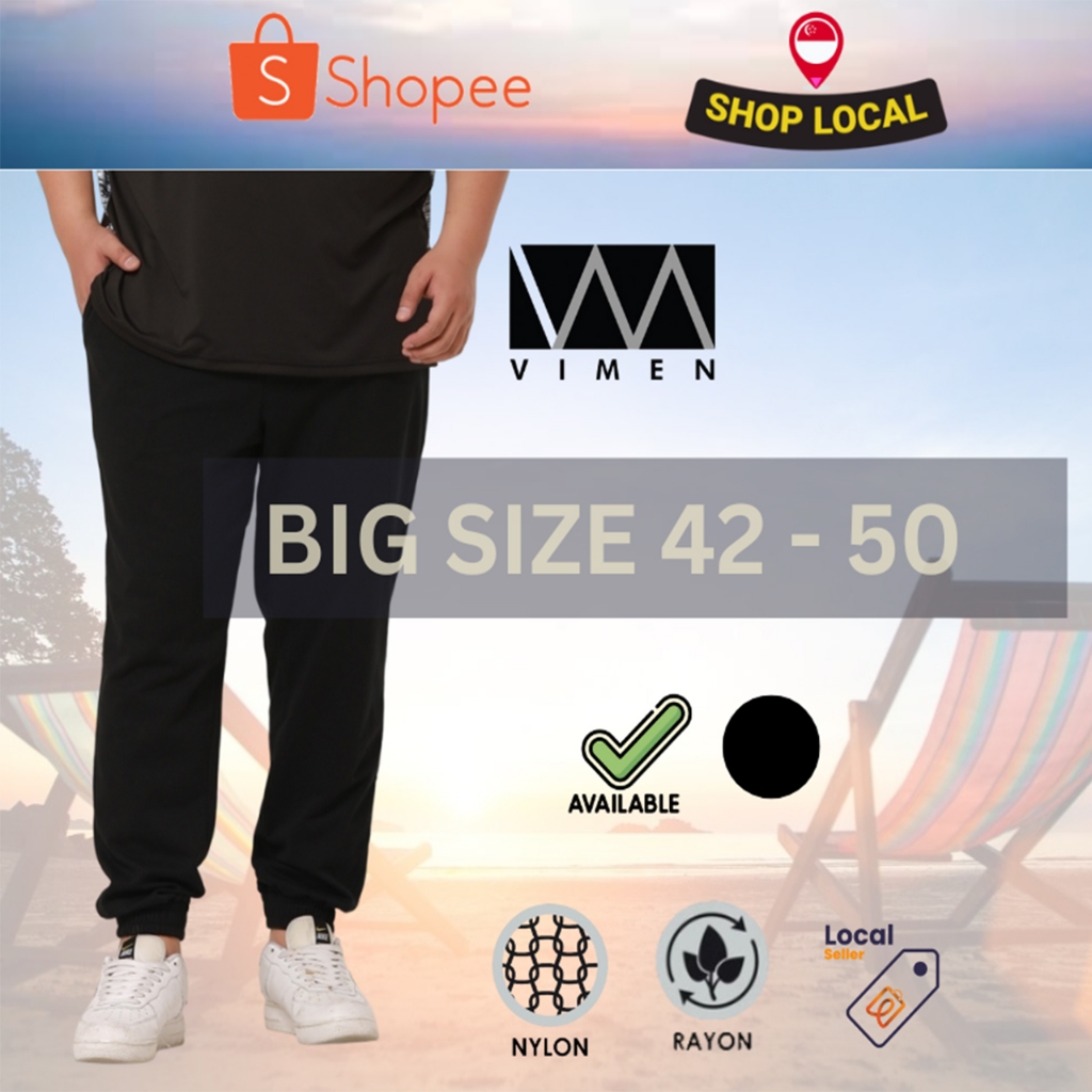 VIMEN】Plus Size Men Track Pants. Plus Size Clothes Online Shop Singapore -  Large Size Clothing Shop