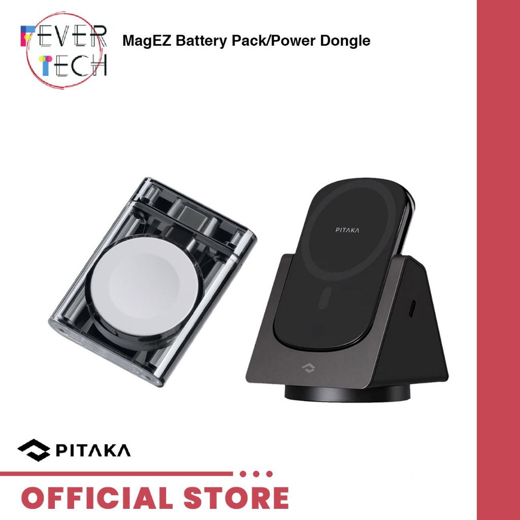 PITAKA ﻿MagEZ Slider with 4000mah Aramid fiber MagEZ Battery Pack | PITAKA  Power Dongle for Apl Watch all Series