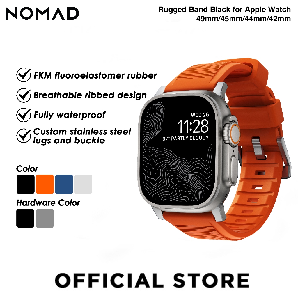 Flex Rubber Strap in Red – Nomad Watch Works SG