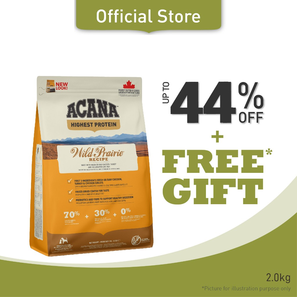 ACANA Wild Prairie Dog Food FREE GIVES Shopee Singapore