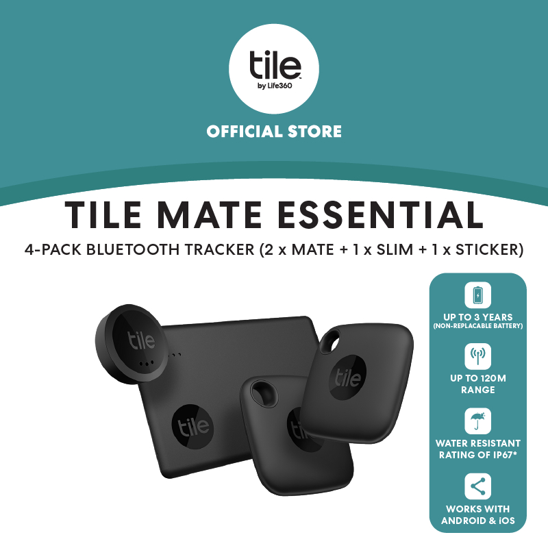 Tile Stickers - Adhesive Tracking Device (Four Pack)