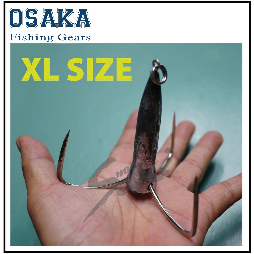 SAKI SNAG SINKER HOOK 150g to Snag Gaff Fish off jetty or boat. Heavy  Weight with Big Treble. For Jetty or Boat Fishing.