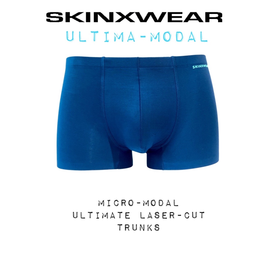 Skinxwear Men's Invisible Trunk Micromodal SU268 Wine / Classic Blue /  Black / White