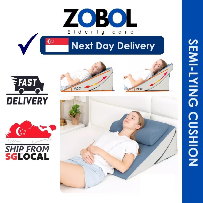 pregnancy pillow Bedside Cushion Bed Backup Foot Pillow Combination Patient Waist Support Cushion Triangle semi lying Shopee Singapore