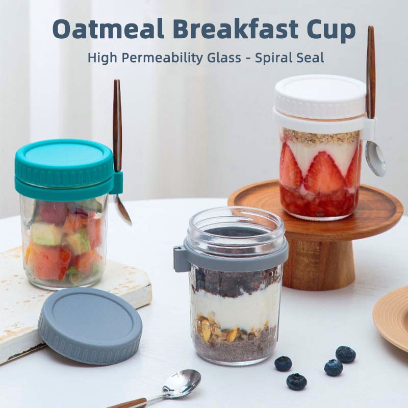1L Portable Salad Cup with Fork Breakfast Salad Bowl School Lunch Box Food  Container Salad Shaker Yogurt Oatmeal Cereal Milk Cup