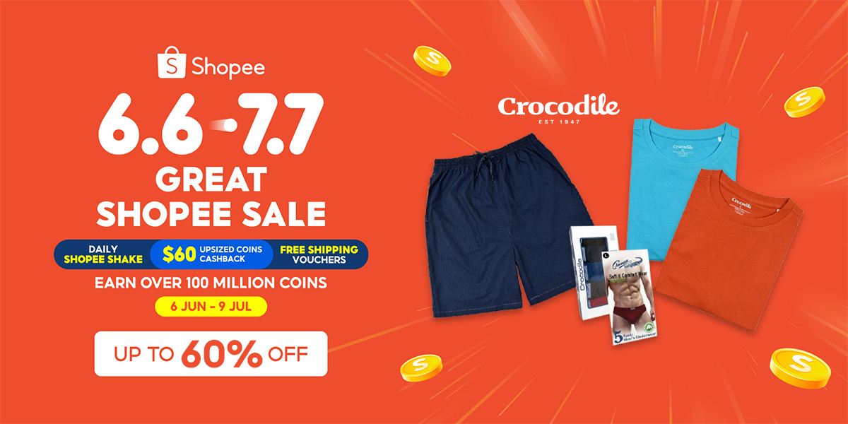 Crocodile Official Store, Online Shop Jul 2023 Shopee Singapore