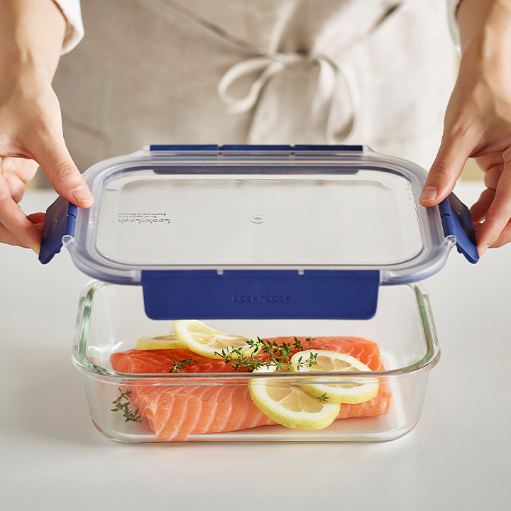 Algo Glass Food Container with Divider 1L