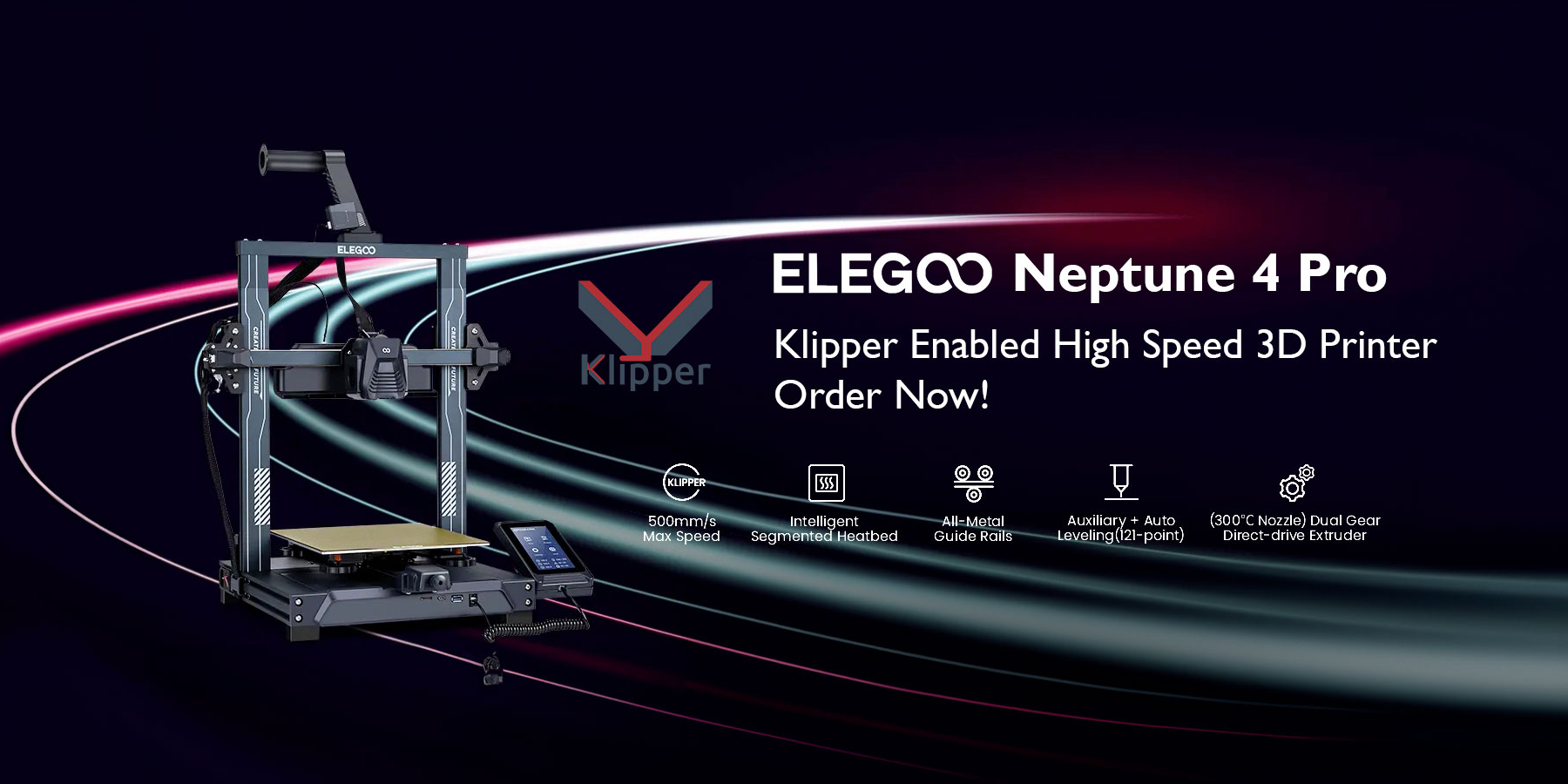 Elegoo Neptune 2 2D 2S - Filament Detector, Touch screen, ARM 4