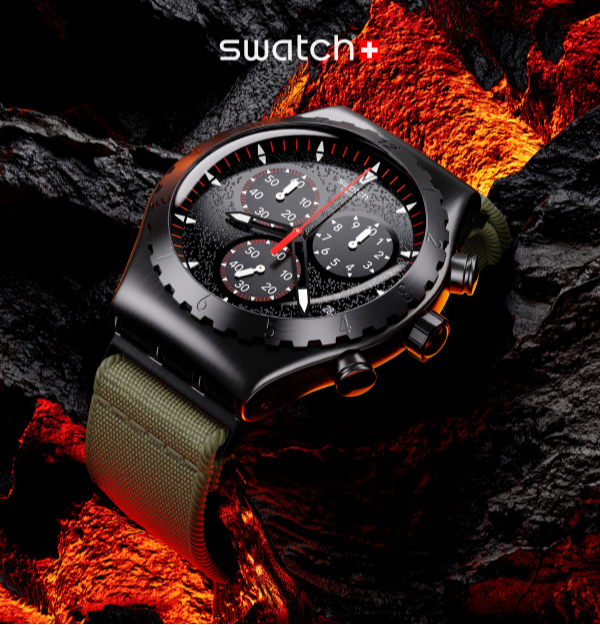 Swatch black 2024 orange