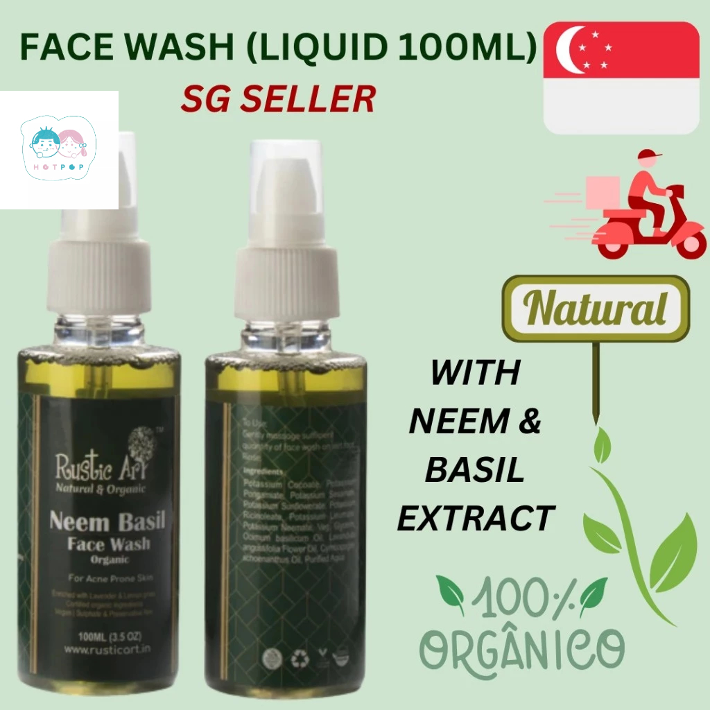 Rustic Art Natural Organic 125g Neem Basil face Wash Organic