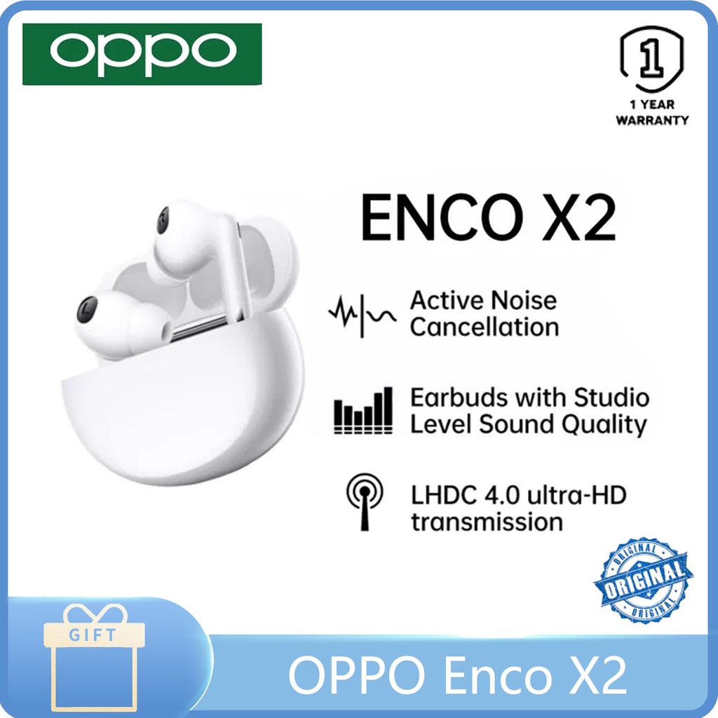 NEW] OPPO Enco X2, Active Noise Cancellation, Earbuds with Studio Level  Sound Quality