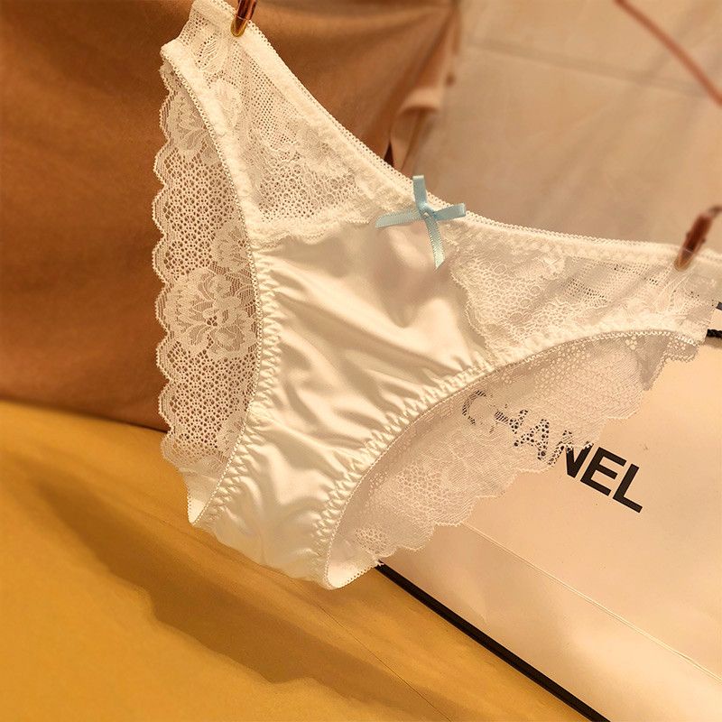 Sexy Mulberry Silk Panties Plus Size Jacquard Panty Women Undergarments 1pc  Set