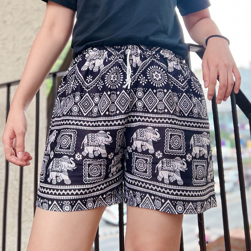 Thai Work] Elephant Shorts 2 Pockets Size Free