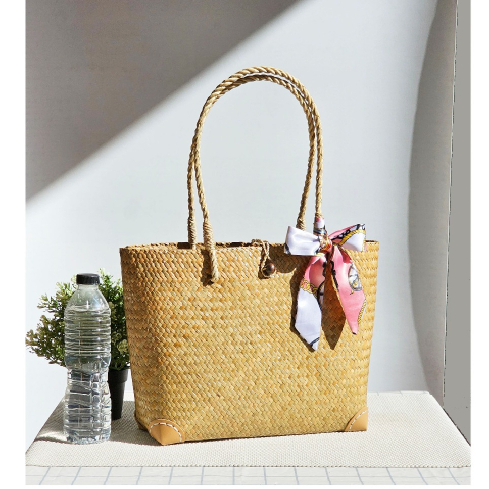 Krajood Bag 16 x 11 Inches Tote Shape No Fabric Lining Shoulder For Traveling To The Sea Shopee Singapore