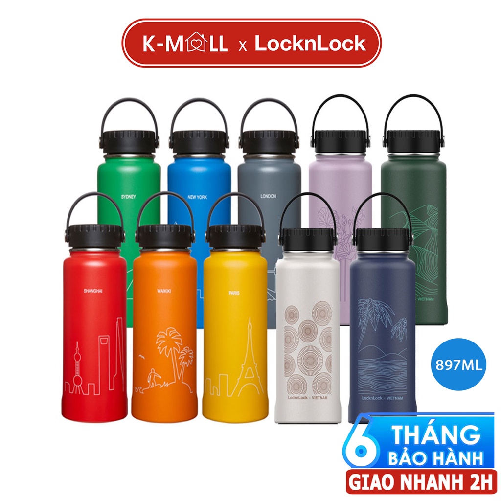 LocknLock Metro Two Way Tumbler Handle Cup Water Bottle Stainless